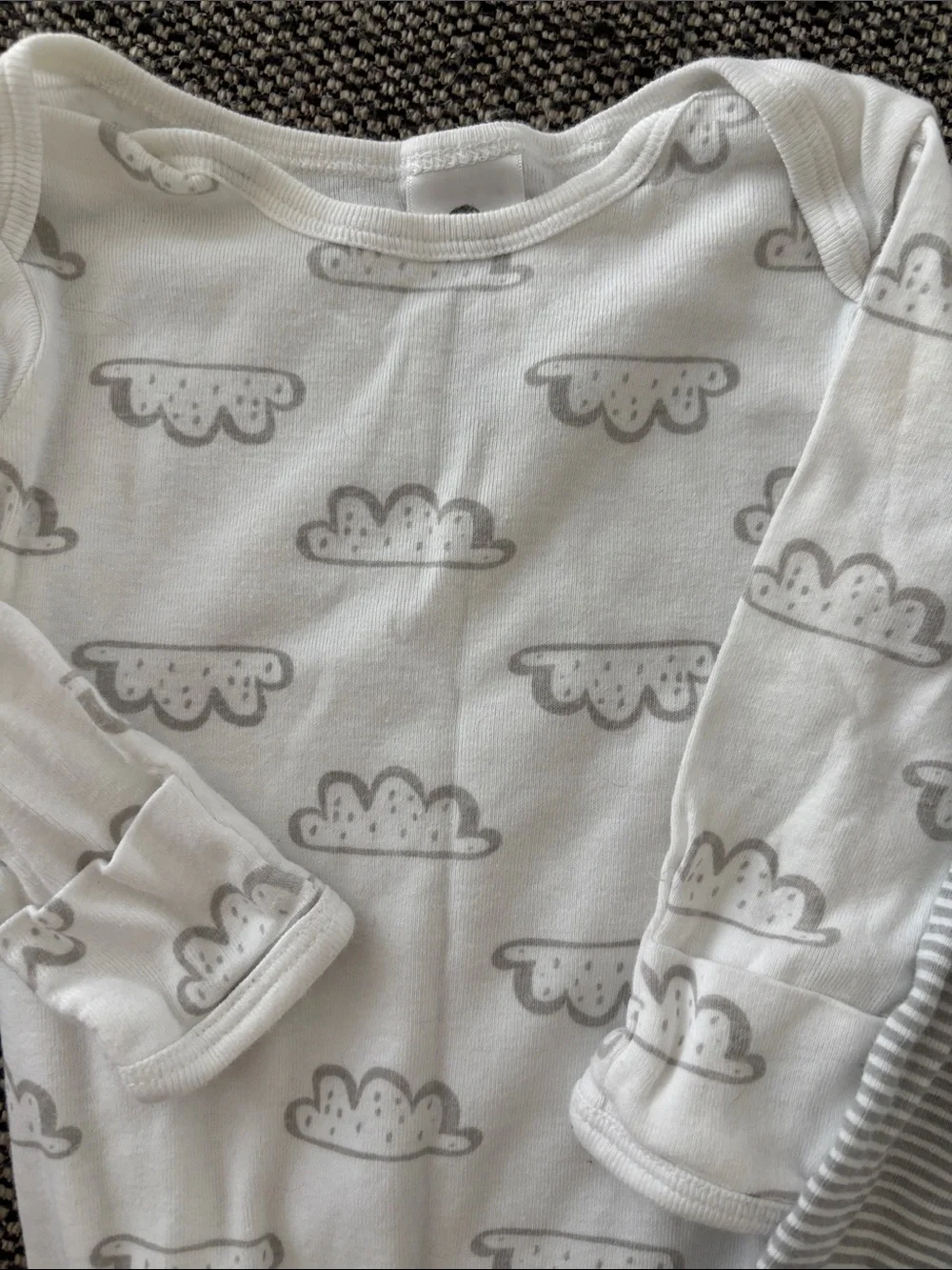 Pack of 2 Gerber Gray & White Cloud Sleep Gowns